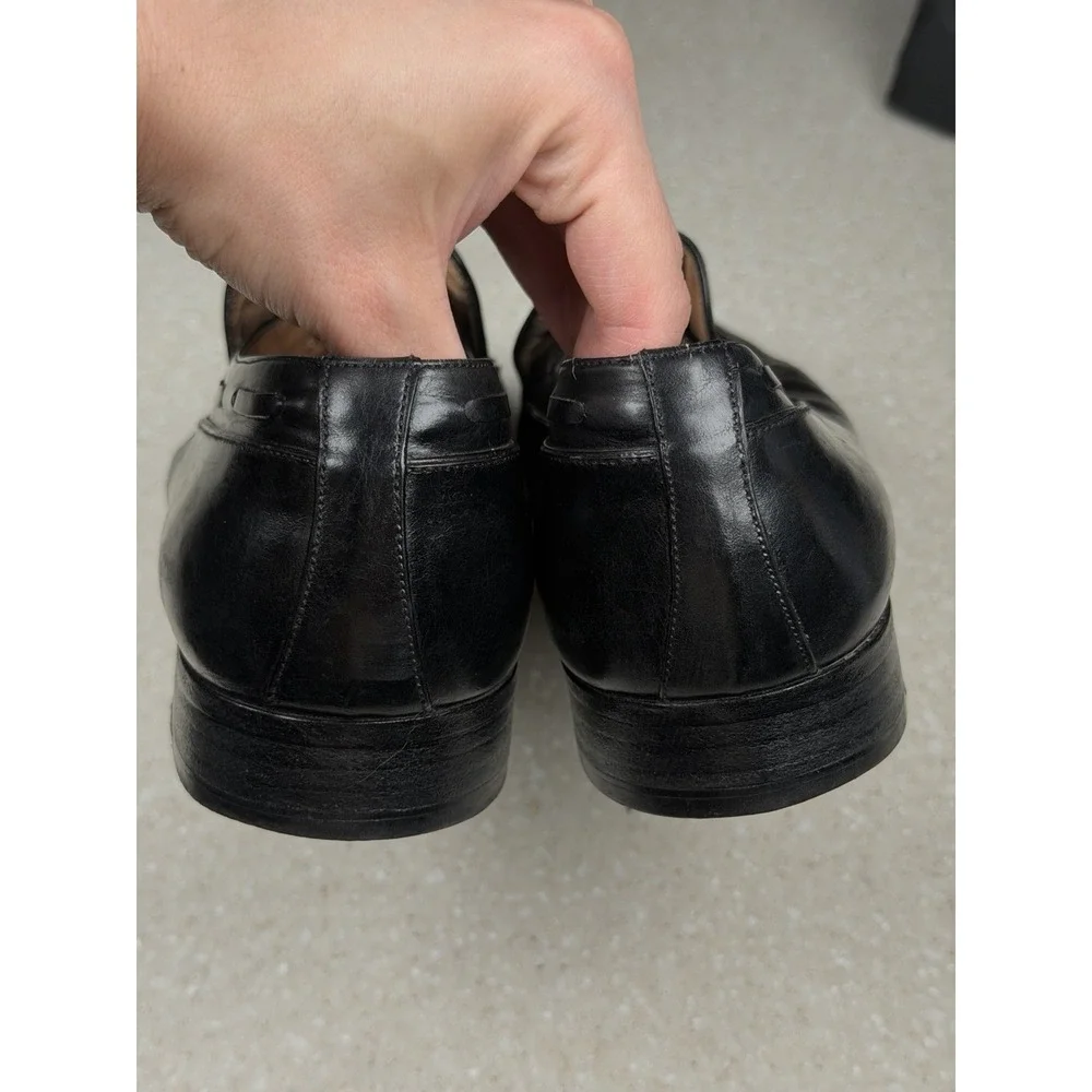 Salvatore Ferragamo Tassel Kiltie Loafers Men's 9 D Leather Dress Shoes